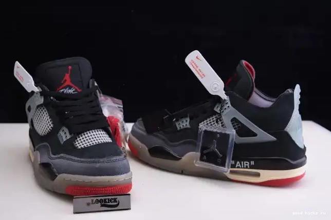 CV9388-001 x Jordan Bred Off White Air 4 Retro 0624